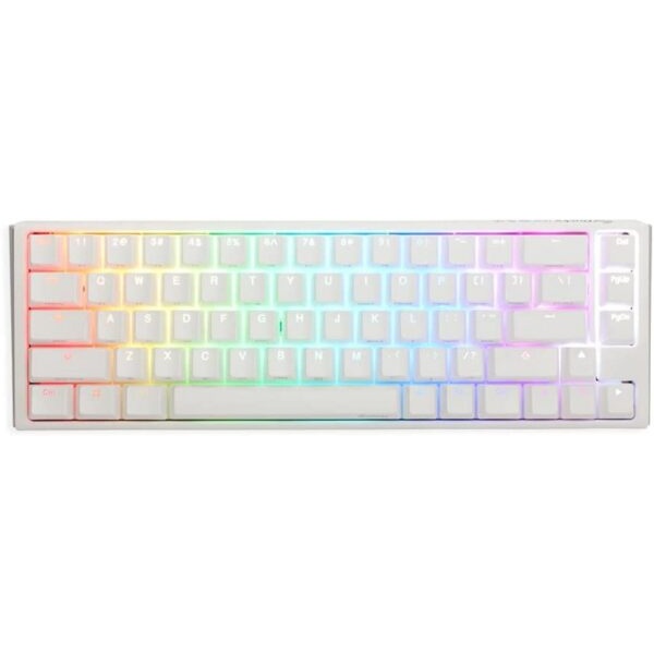 Teclado Mecanico Ducky One Sf Teclas Blancas Interruptor Transparente