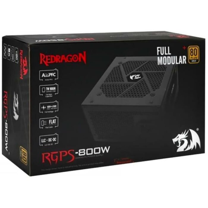 Fuente Redragon 800W 80+Bronze (Usada sin caja) Outlet