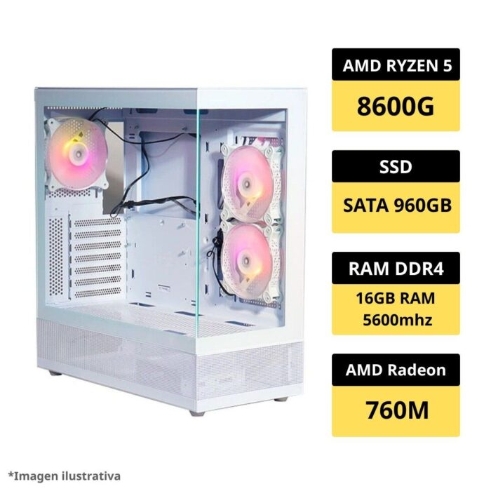 PC GAMER | Ryzen 5 8600G – 16GB RAM 5600mhz – SSD 960GB